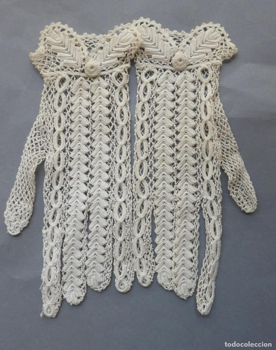 Antig&uuml;edades: ANTIGUOS GUANTES DE ENCAJE S.XIX