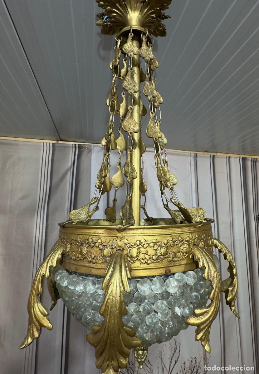 Antig&uuml;edades: Lampara antigua de bronce estilo Imperio - Foto 5