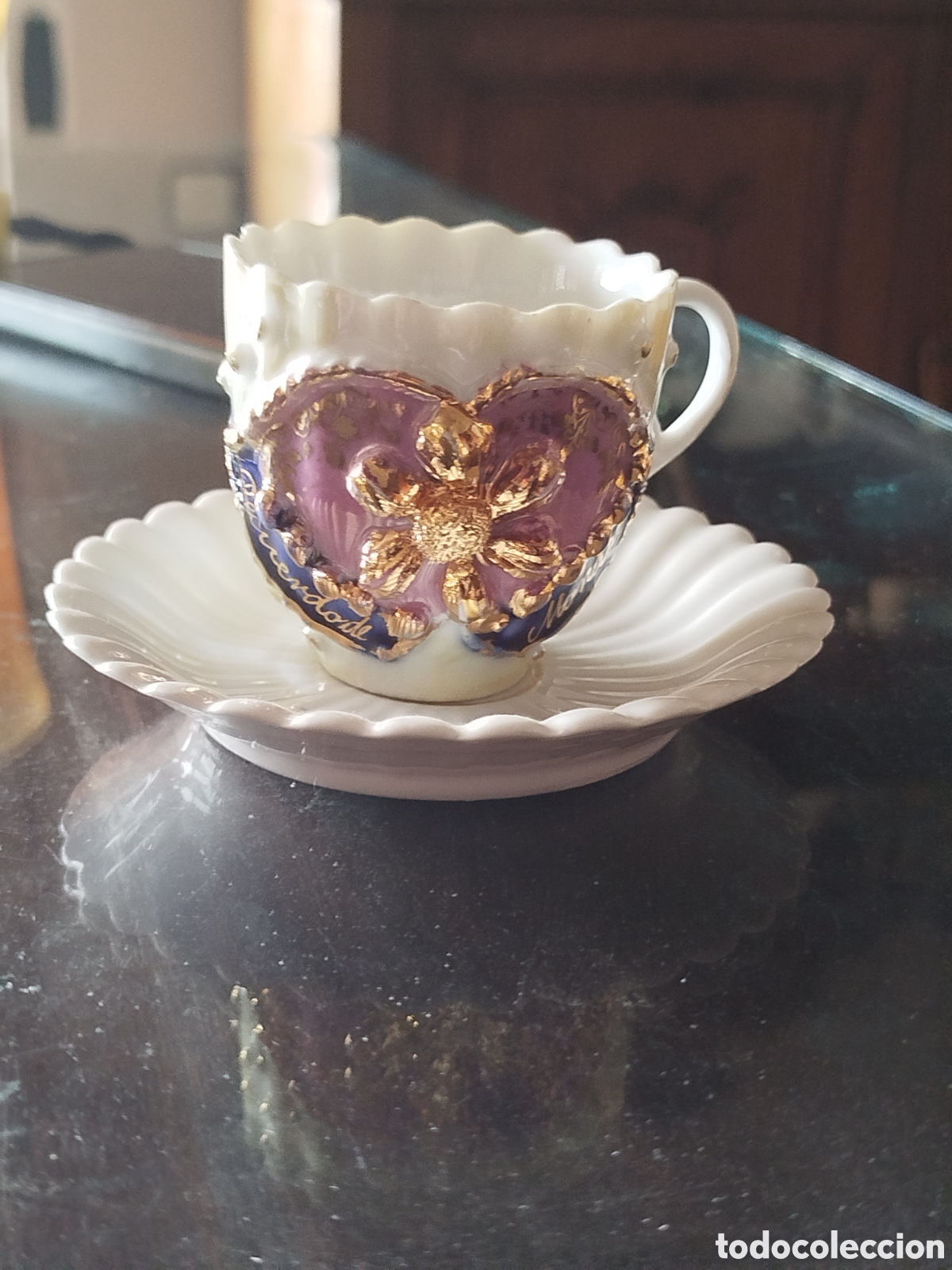 Antig&uuml;edades: Taza &rdquo;RECUERDO de MONDARIZ