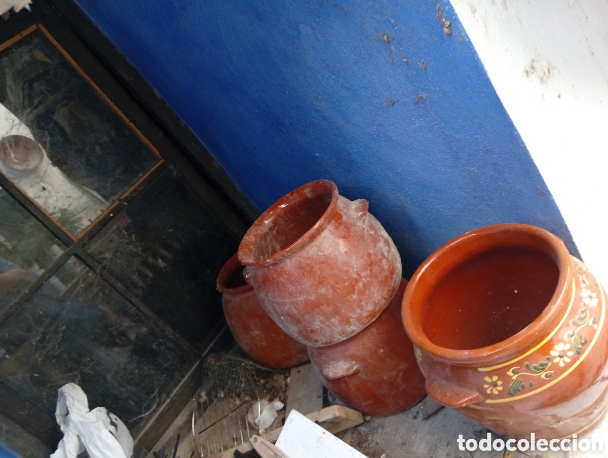 Antig&uuml;edades: Juego de cazuelas de barro - Foto 3