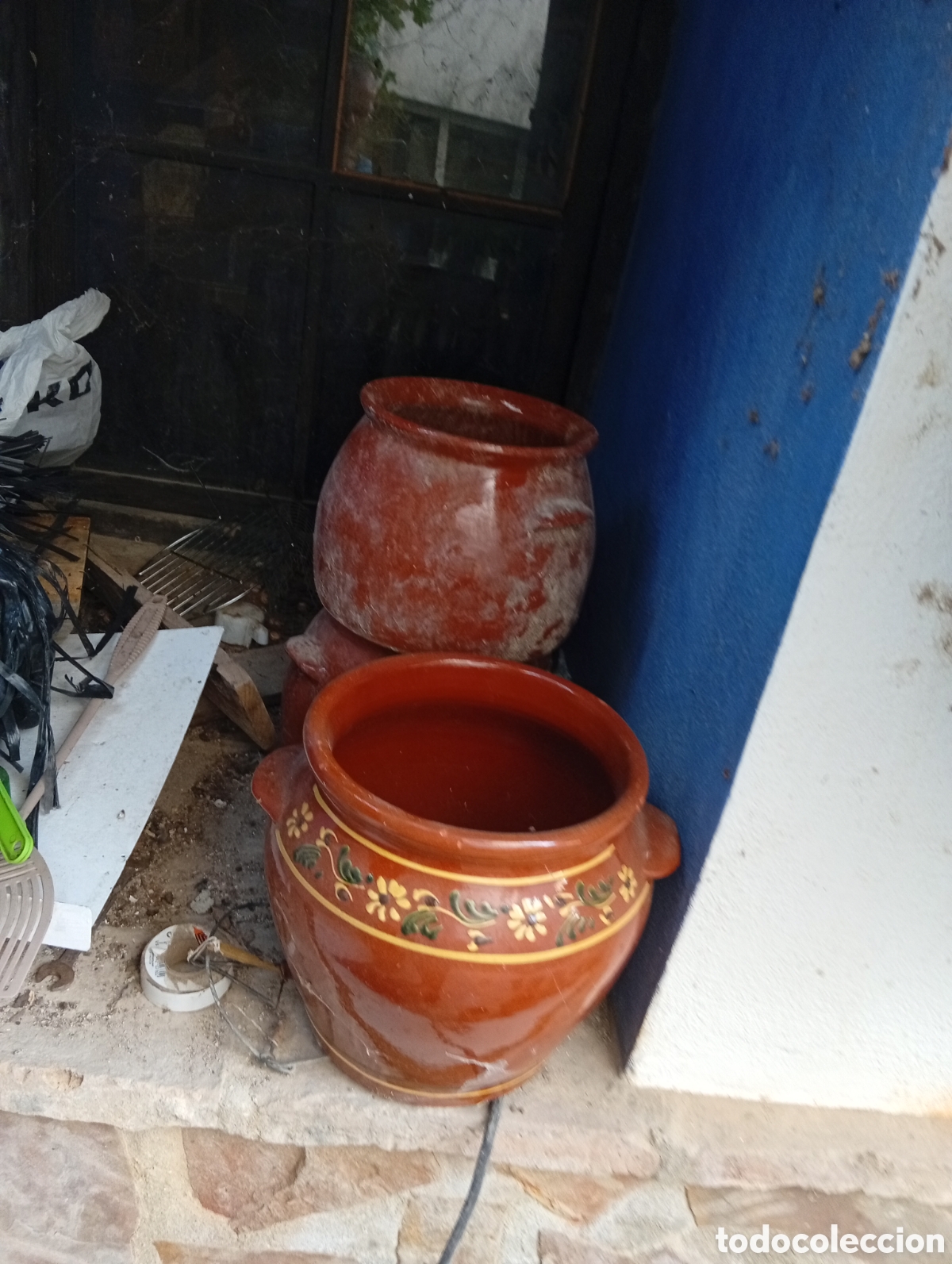 Antig&uuml;edades: Juego de cazuelas de barro