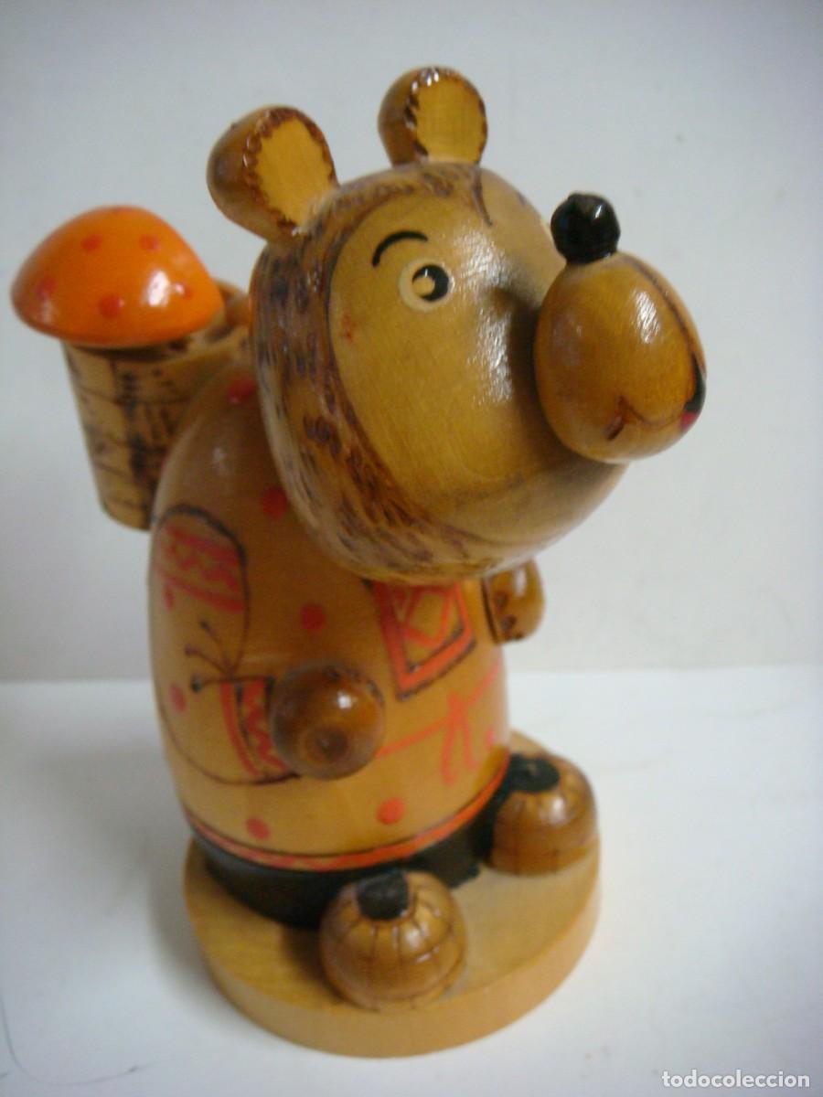 Antig&uuml;edades: FIGURA ANTIGUA EN MADERA DE UN OSITO-CAJ-G-N&ordm;-26