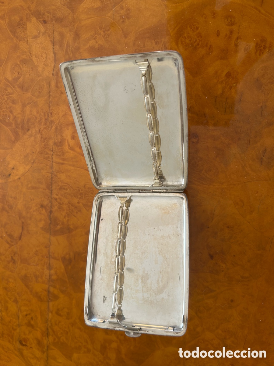Antig&uuml;edades: Pitillera de plata con dise&ntilde;o original - Foto 6