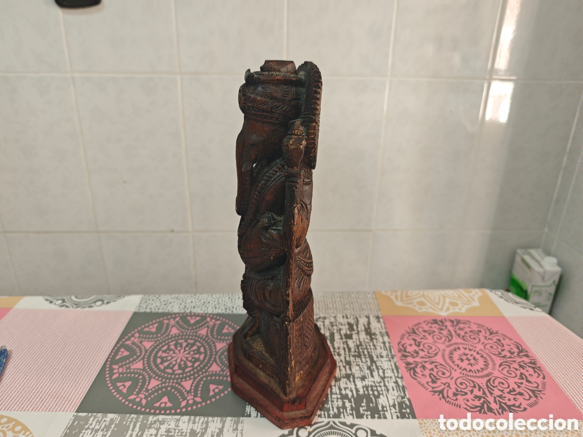 Antig&uuml;edades: GANESHA FIGURA INDU MADERA - Foto 13