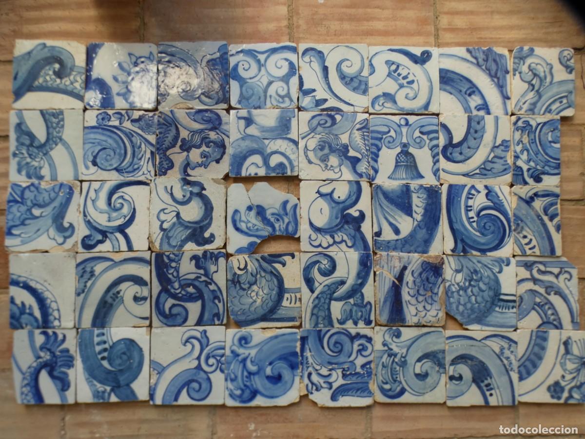 Antig&uuml;edades: Azulejo, Azulejos Patchwork Portugal siglo 18/19