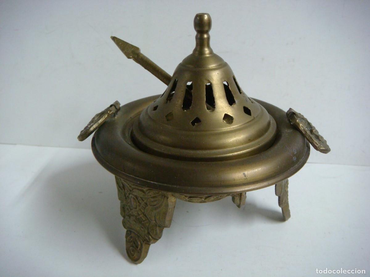Antig&uuml;edades: BRASERO ANTIGUO EN BRONCE-N&ordm;-101 - Foto 1