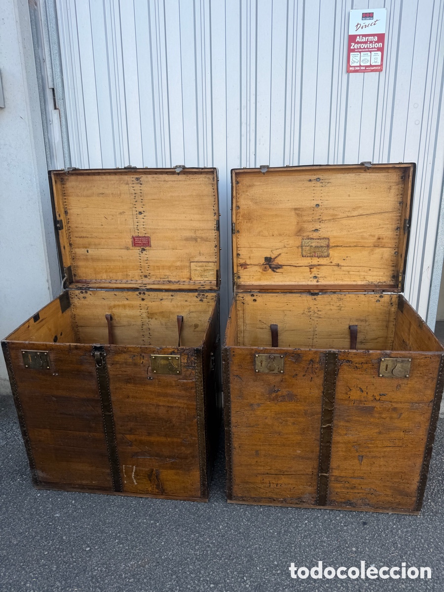 Antiques: Pareja Ba&uacute;les Viaje Antiguos Einbro