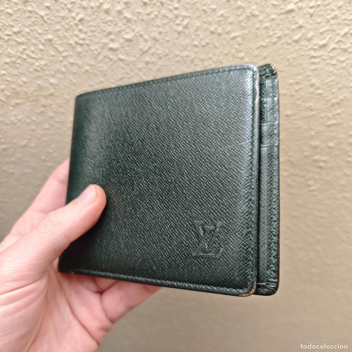 Antig&uuml;edades: LOUIS VUITTON billetera cartera vintage verde wallet MI0990 France
