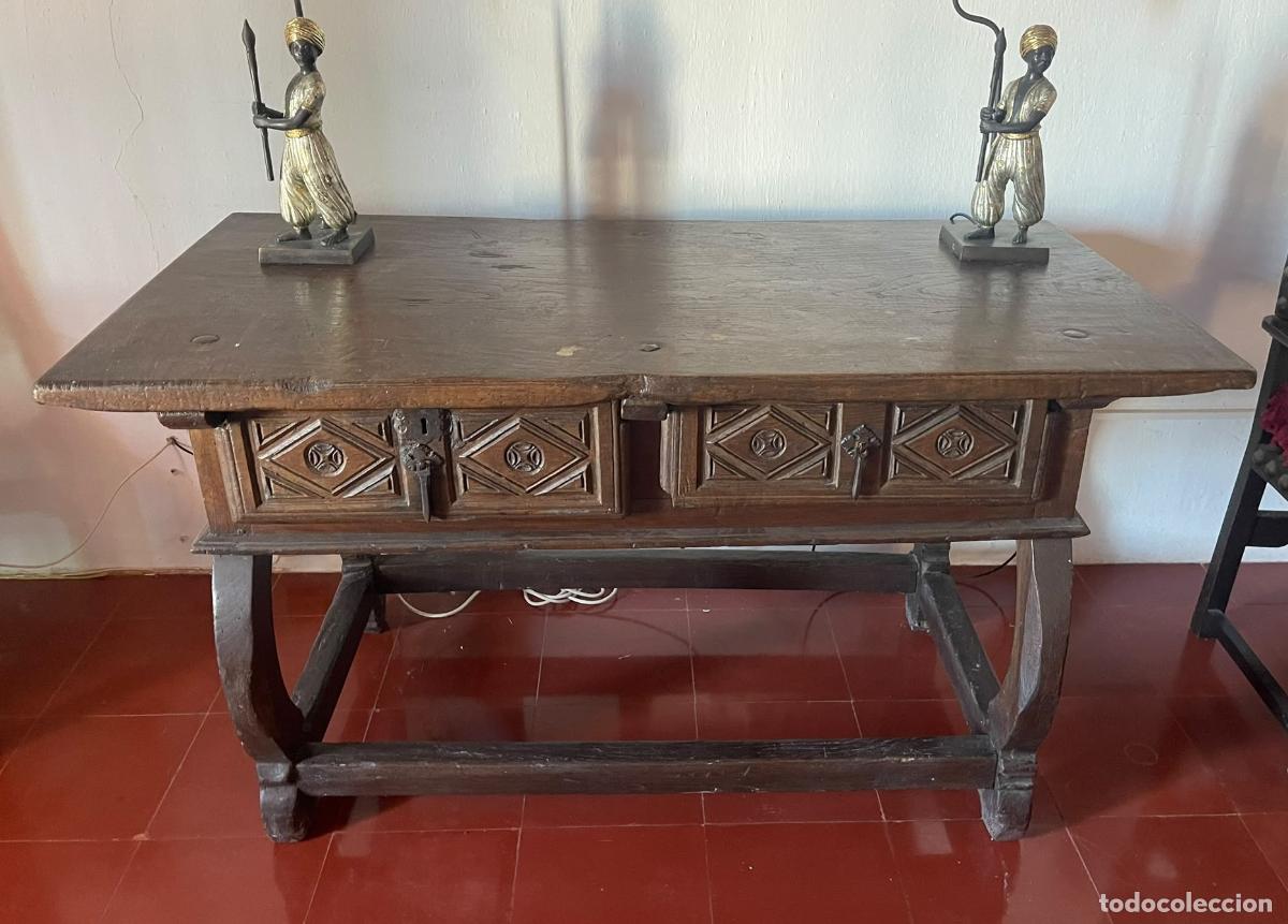 Antiques: ANTIGUA MESA CASTELLANA DE REFECTORIO. MADERA DE NOGAL. ESPA&Ntilde;A. SIGLO XVIII.
