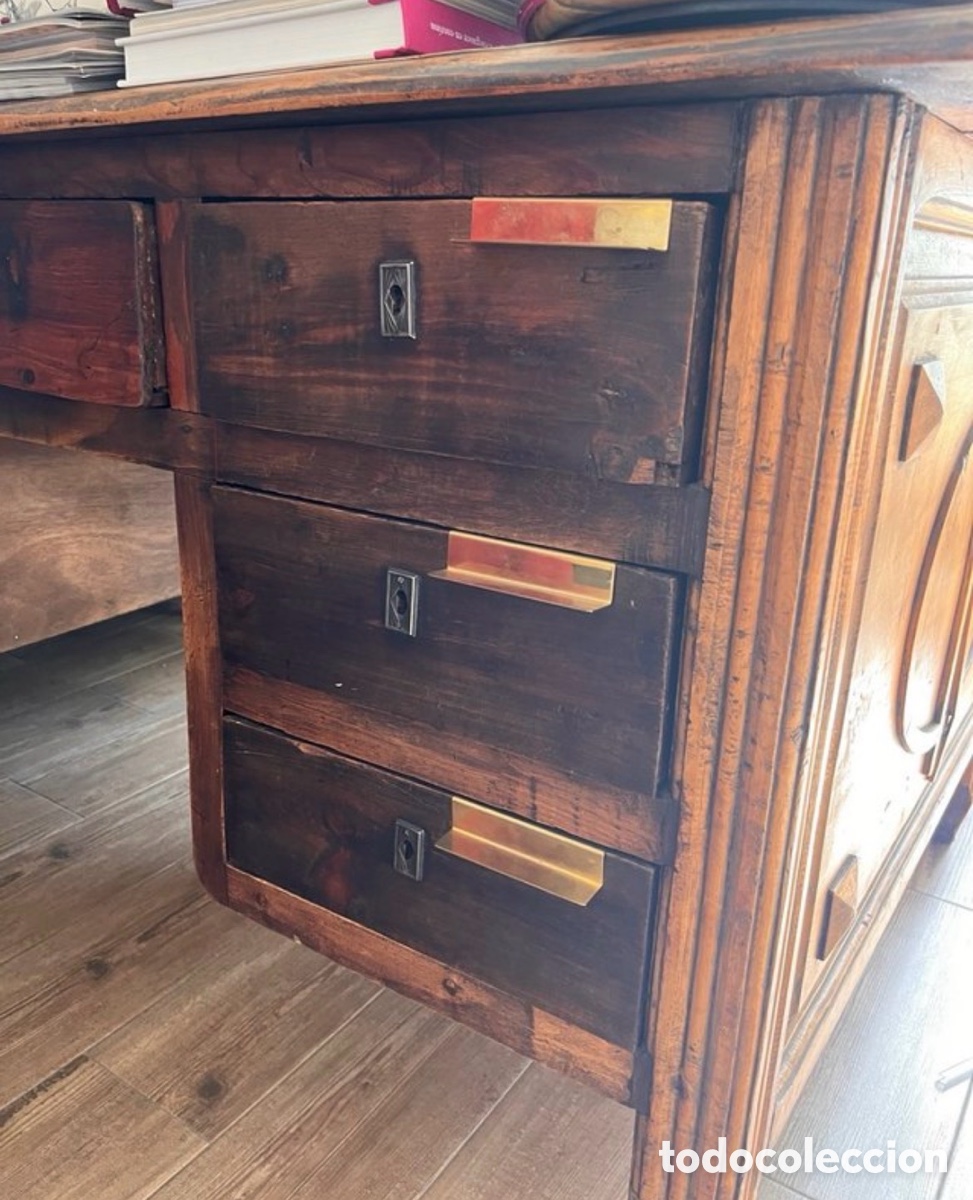 Antig&uuml;edades: Escritorio antiguo madera roble - Foto 4
