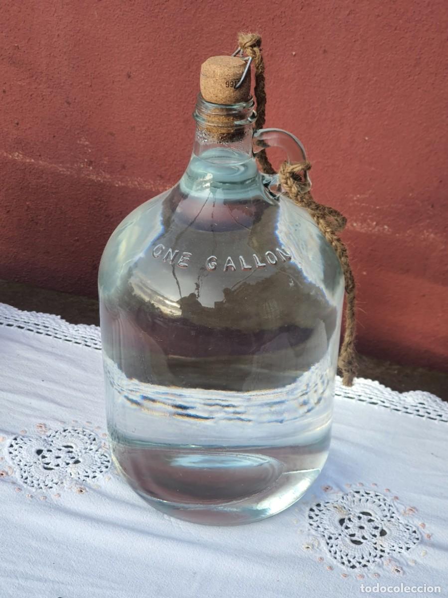 Antig&uuml;edades: Damajuana / Botell&oacute;n antiguo de cristal &rdquo;One Gallon&rdquo;