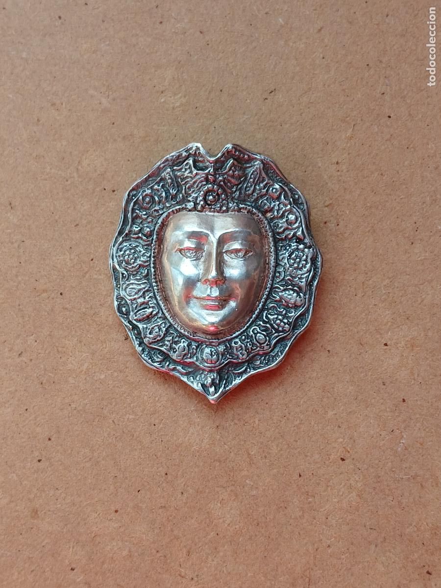 Antig&uuml;edades: MEDALLA DE PLATA VIRGEN DEL ROC&Iacute;O, ROSTRILLO. ALMONTE
