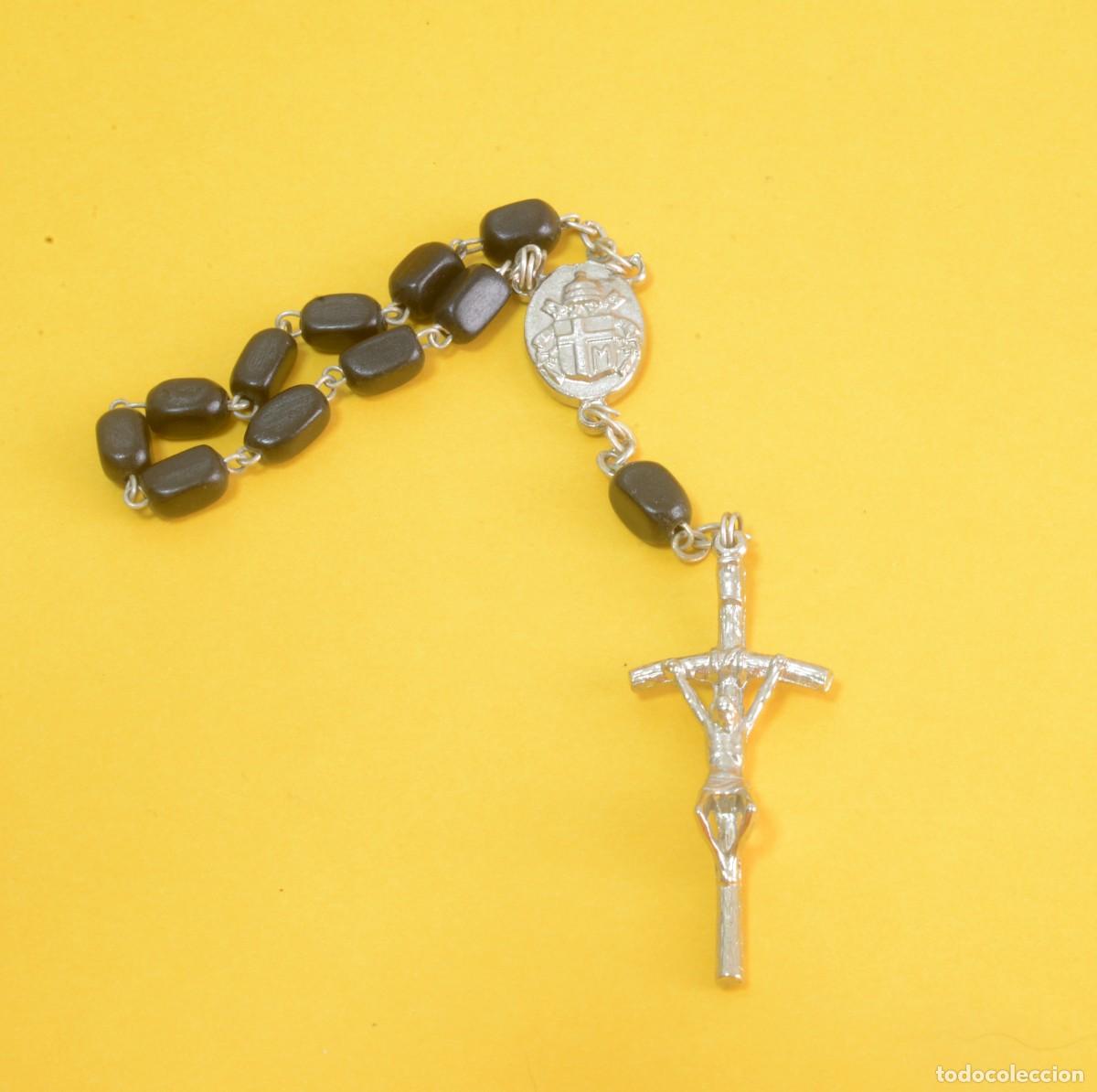 Antig&uuml;edades: PEQUE&Ntilde;O ROSARIO DE MANO, MEDALLITA PAPA JUAN PABLO II