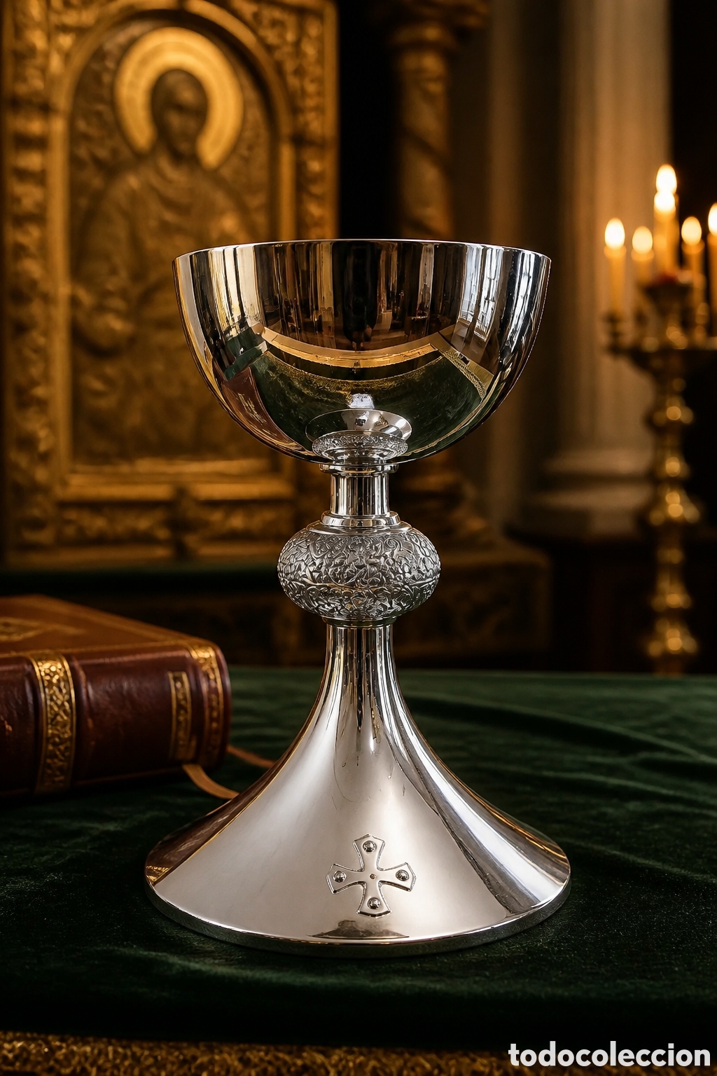 Antig&uuml;edades: ANTIGUO C&Aacute;LIZ ELABORADO EN PLATA FINALES DE SIGLO XIX. 28.5CM ALTO. 10.CM. DI&Aacute;METRO BOCA, 14.CM DI&Aacute;M