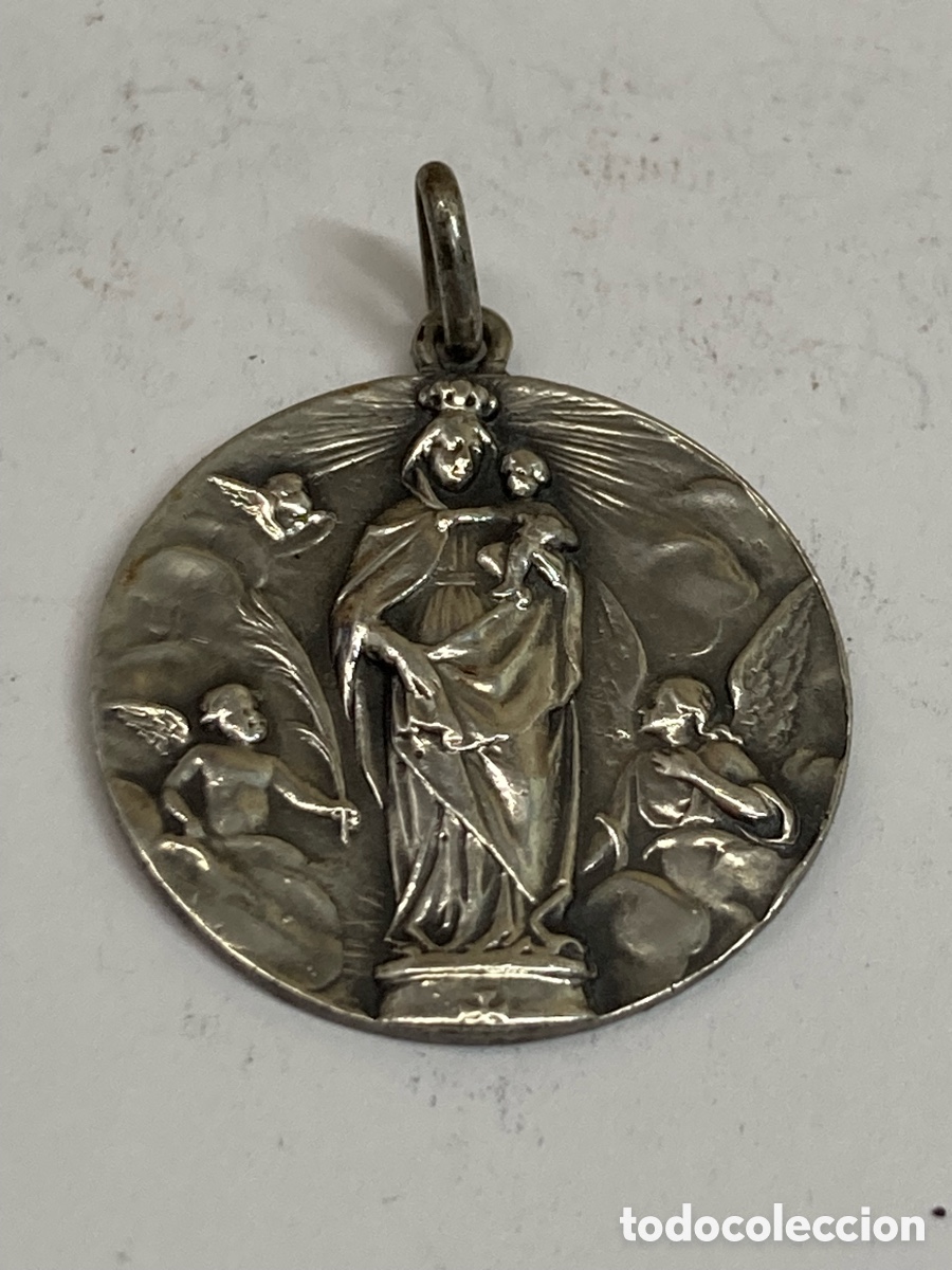 Antig&uuml;edades: Medalla de plata religiosa C617 - Foto 1