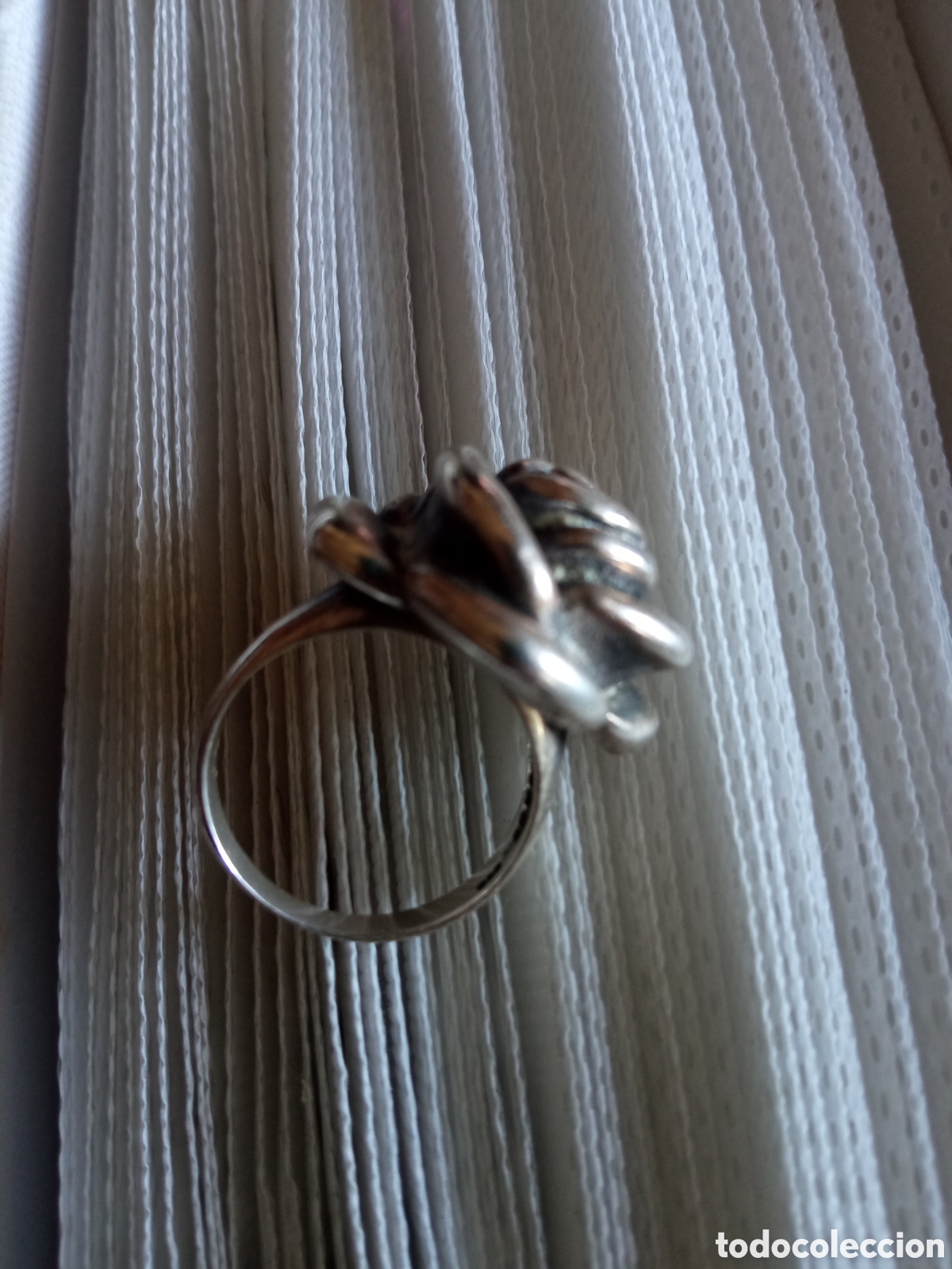 Antig&uuml;edades: Bonito anillo de plata, forma de flor - Foto 4