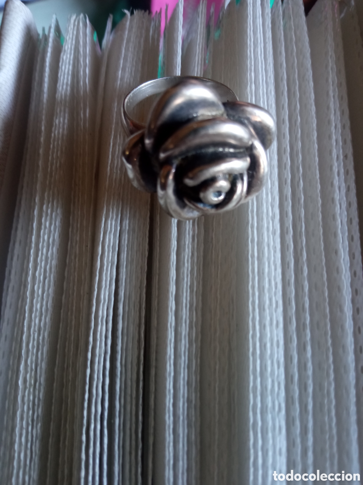 Antig&uuml;edades: Bonito anillo de plata, forma de flor - Foto 5