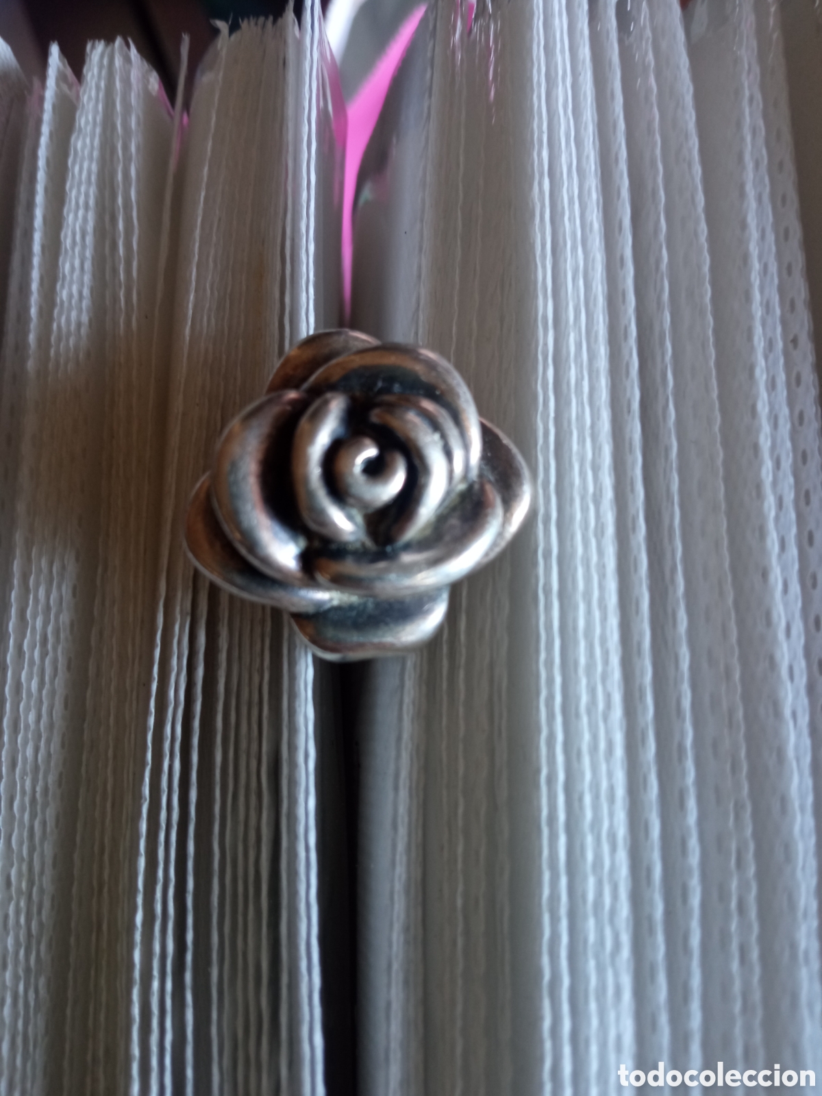 Antig&uuml;edades: Bonito anillo de plata, forma de flor - Foto 6
