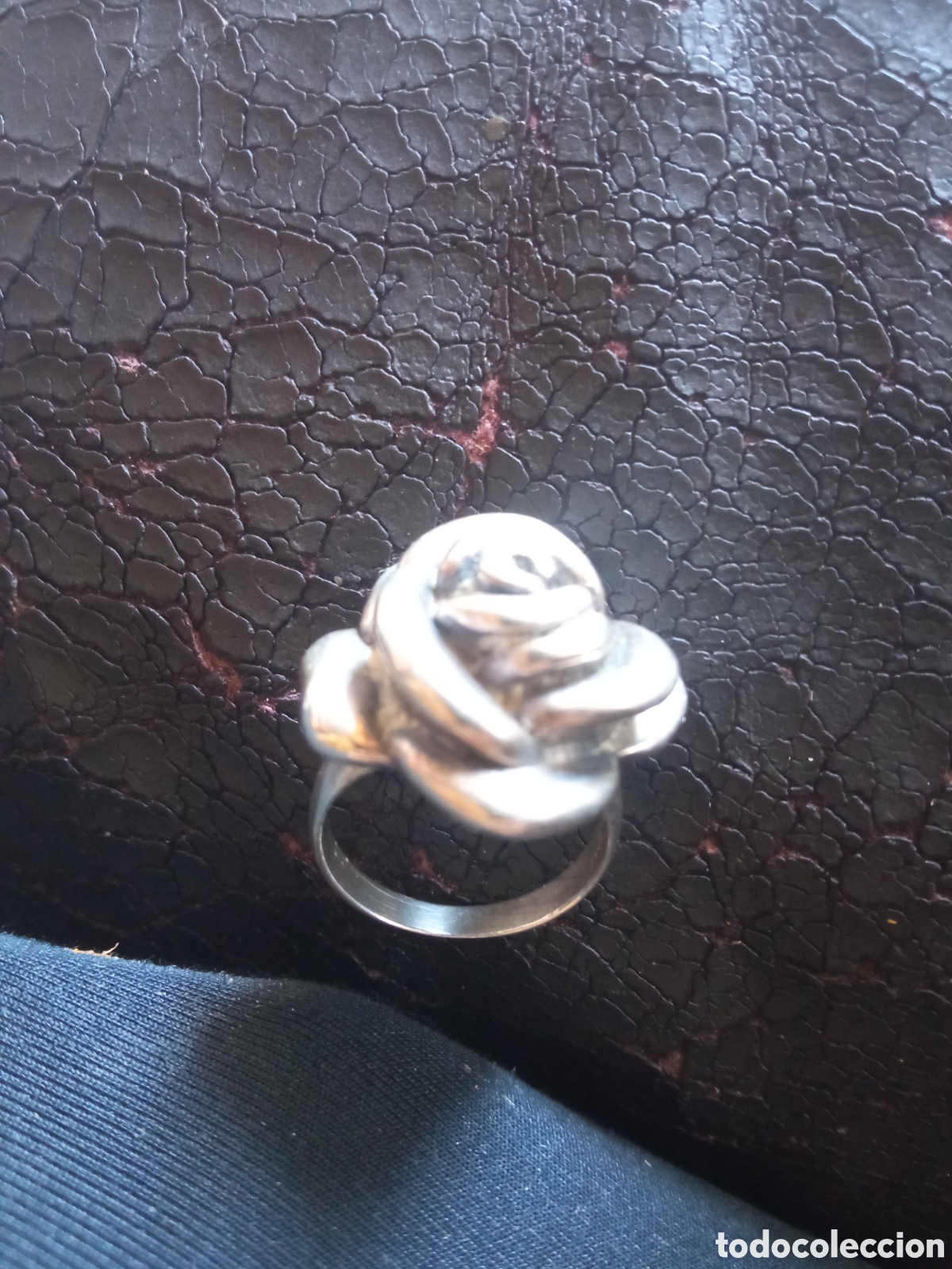 Antig&uuml;edades: Bonito anillo de plata, forma de flor - Foto 8