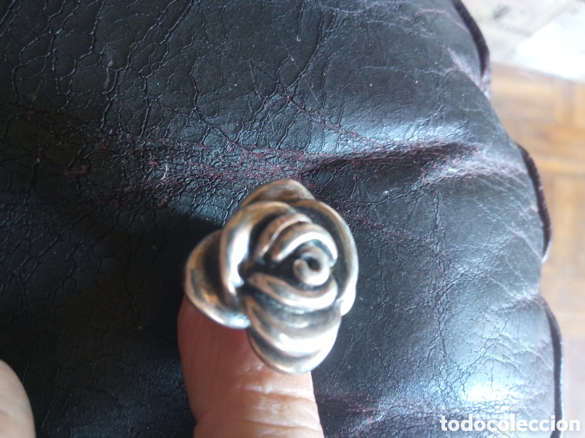 Antig&uuml;edades: Bonito anillo de plata, forma de flor - Foto 10