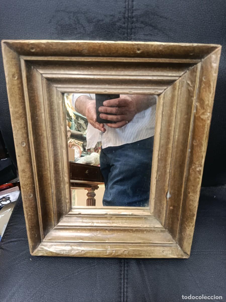 Antiques: Precioso espejo antiguo,de madera y metal