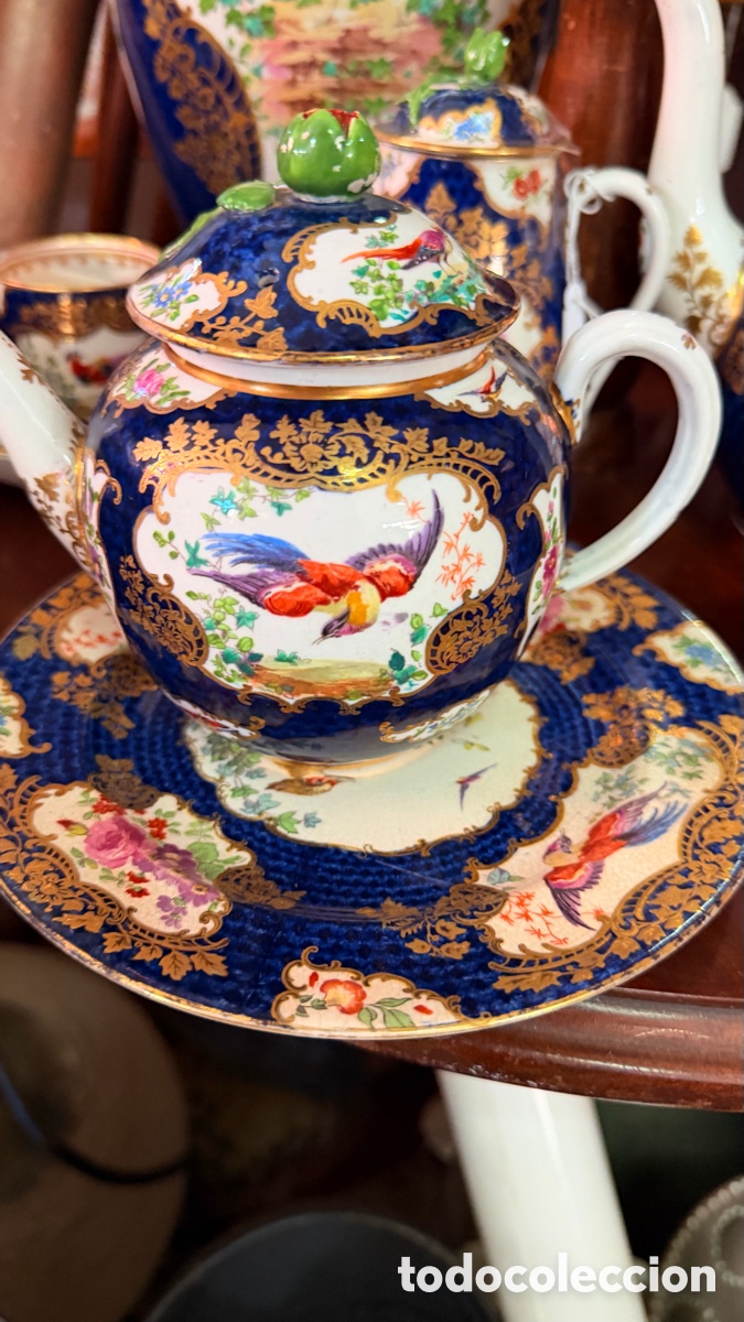 Antig&uuml;edades: juego de te o caf&eacute; porcelana worcester