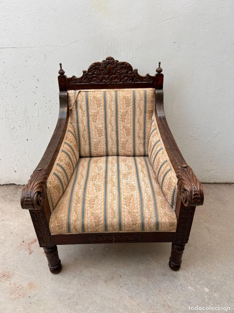 Antiguidades: Sill&oacute;n antiguo madera -2 Uds disponibles