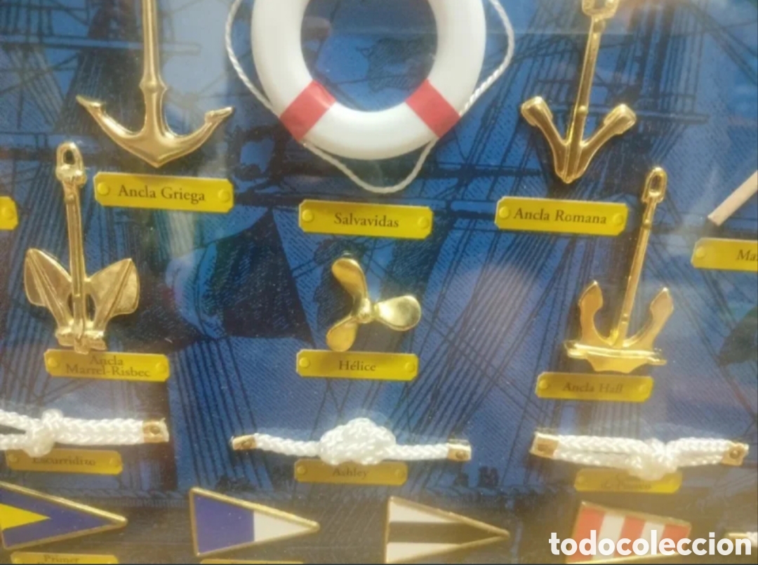 Antig&uuml;edades: Cuadro Nudos Marineros Caja Madera - Foto 3