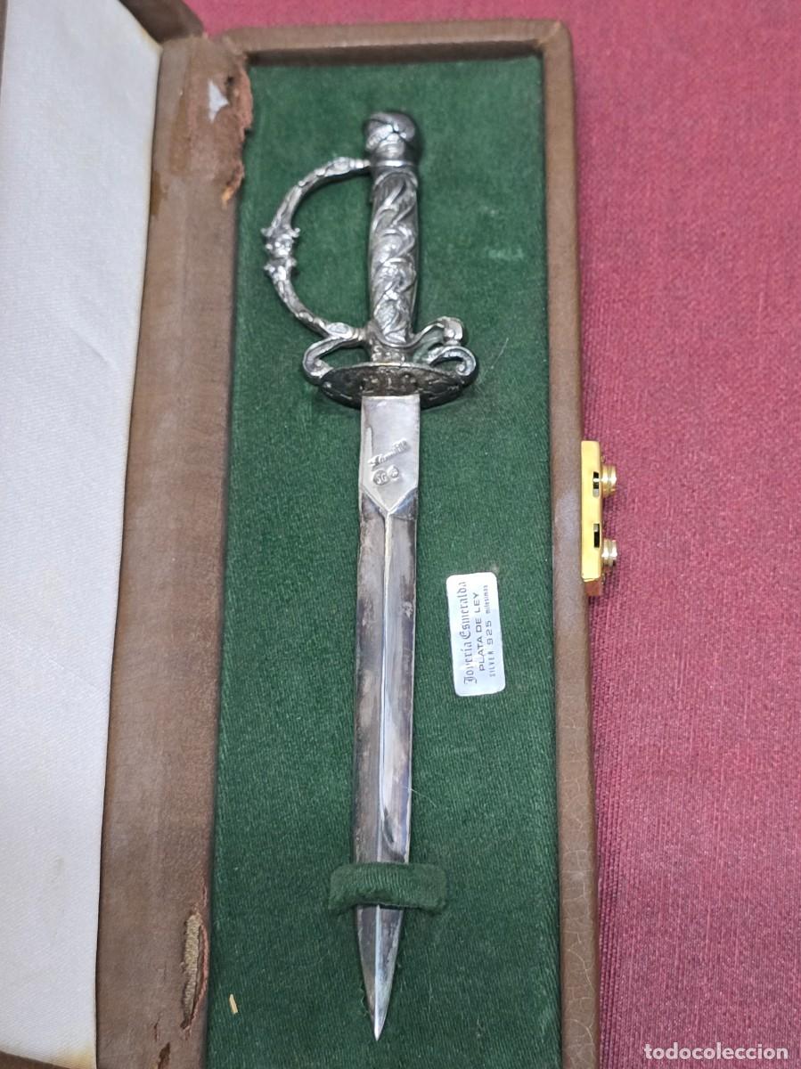 Antig&uuml;edades: Espada abrecartas plata 925 *SG con estuche. - Foto 2