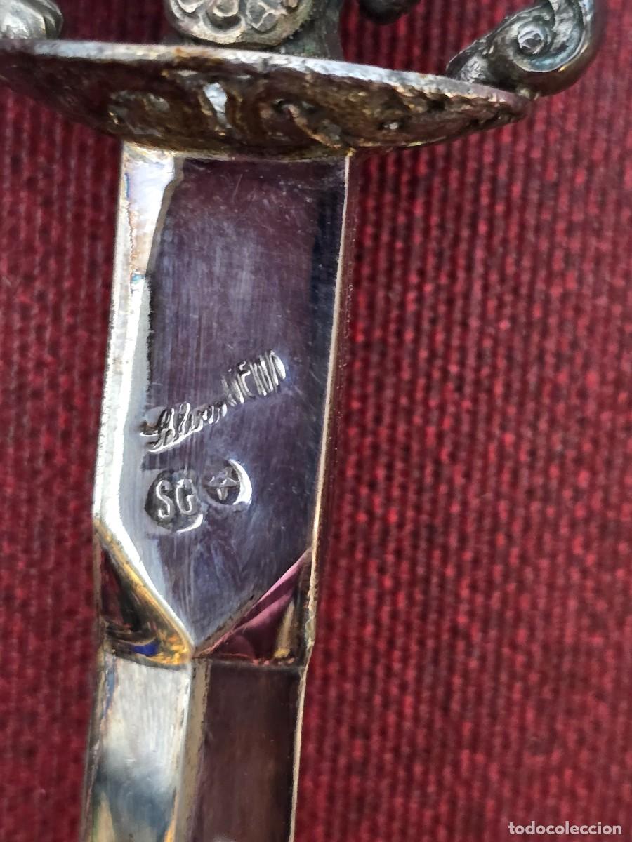 Antig&uuml;edades: Espada abrecartas plata 925 *SG con estuche. - Foto 5