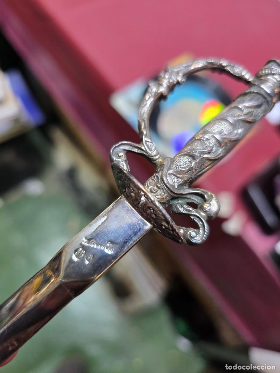 Antig&uuml;edades: Espada abrecartas plata 925 *SG con estuche. - Foto 6