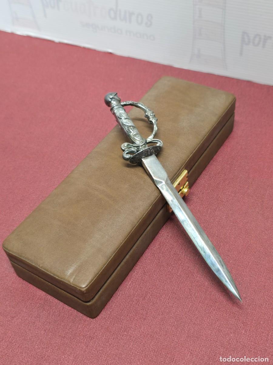 Antig&uuml;edades: Espada abrecartas plata 925 *SG con estuche. - Foto 9