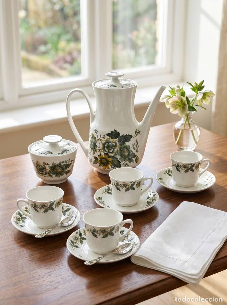 Antig&uuml;edades: JUEGO DE T&Eacute; DE PORCELANA
