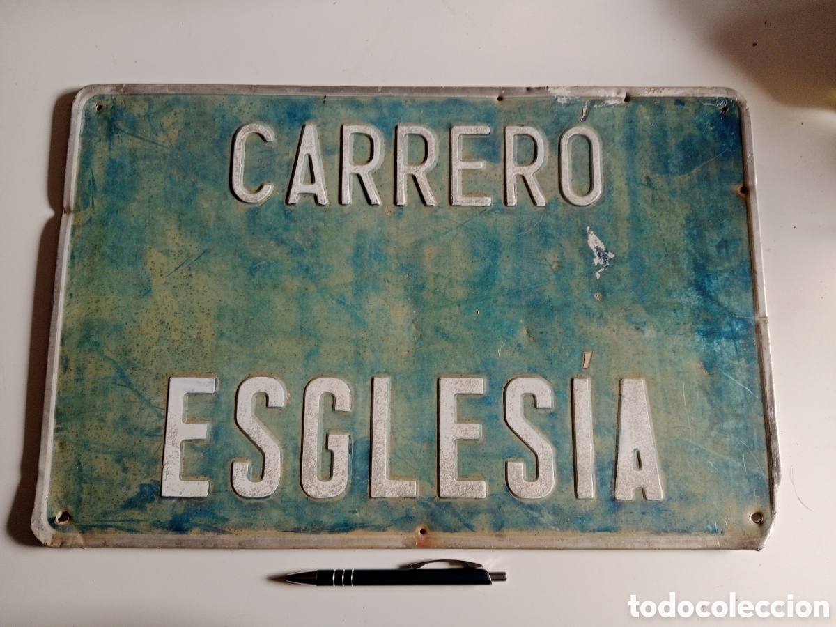 Antig&uuml;edades: CARRERO ESGLESIA.PLACA DE CALLE ANTIGUA . CATALU&Ntilde;A, VALENCIA . CALLEJ&Oacute;N DE LA IGLESIA