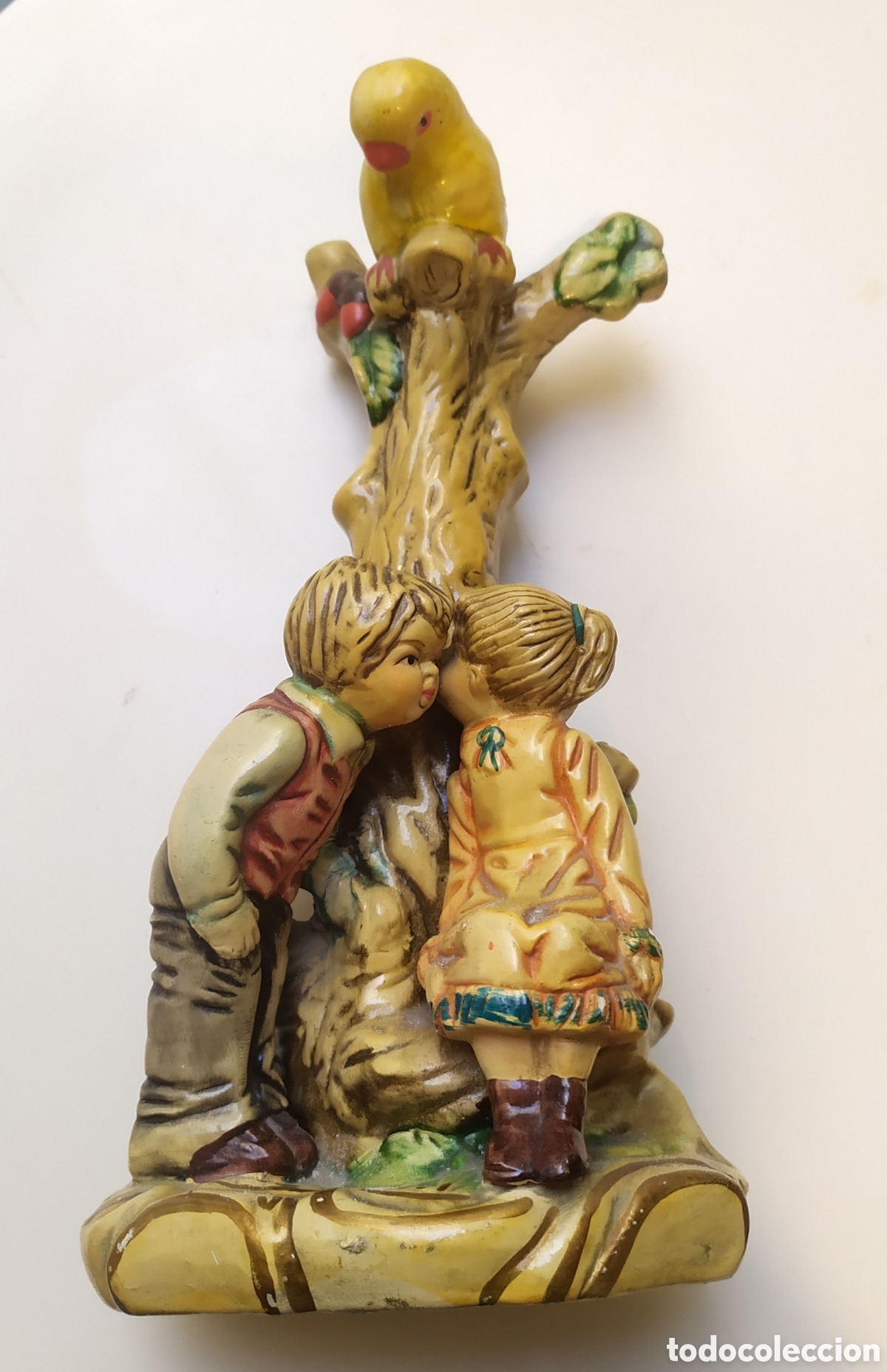 Antig&uuml;edades: Figura vintage de porcelana, mide 26 cm de altura