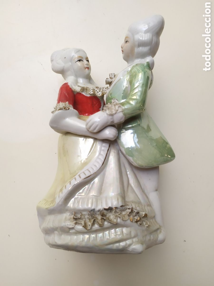 Antiguidades: Figura de porcelana China rom&aacute;ntica
