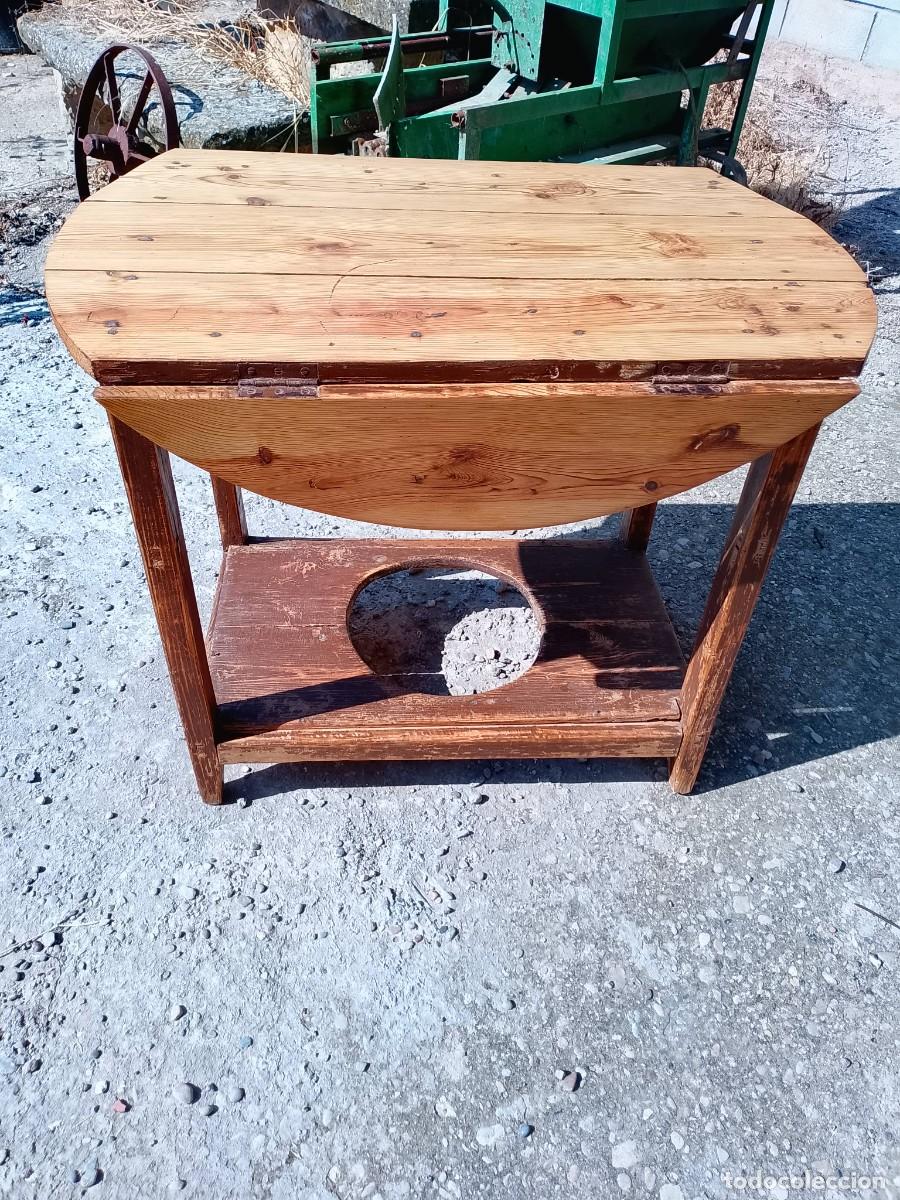 Antig&uuml;edades: Mesa alas plegables S. XIX restaurada - Foto 1