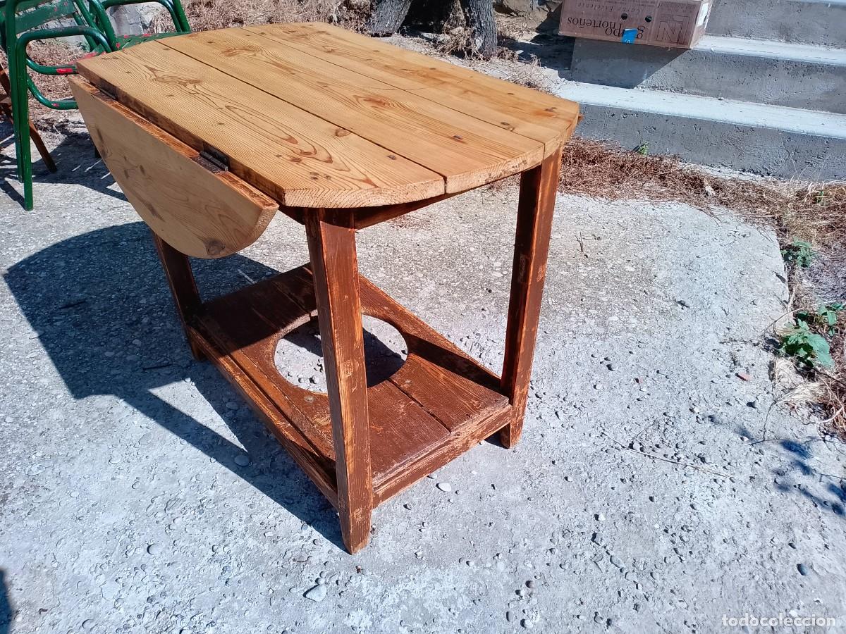 Antig&uuml;edades: Mesa alas plegables S. XIX restaurada - Foto 2