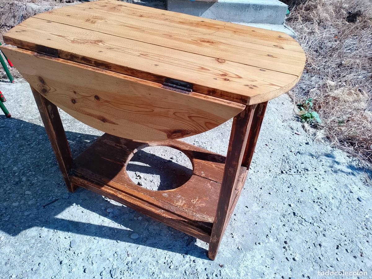 Antig&uuml;edades: Mesa alas plegables S. XIX restaurada - Foto 4