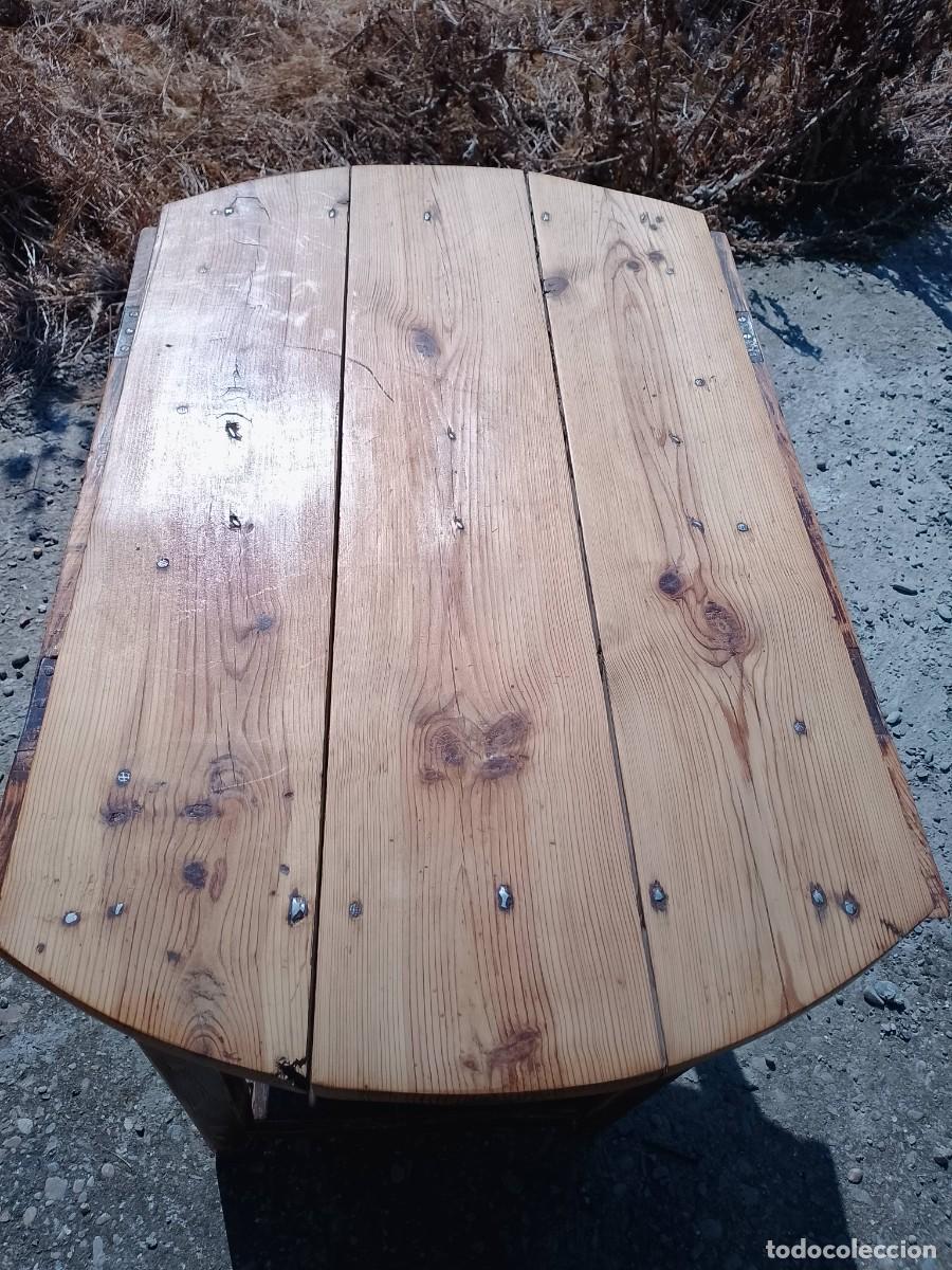Antig&uuml;edades: Mesa alas plegables S. XIX restaurada - Foto 5