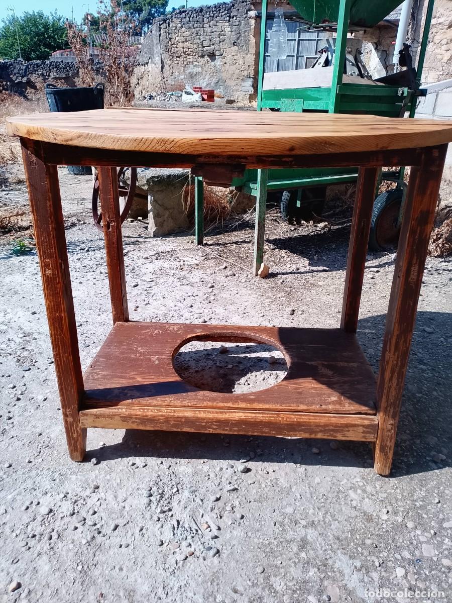 Antig&uuml;edades: Mesa alas plegables S. XIX restaurada - Foto 6