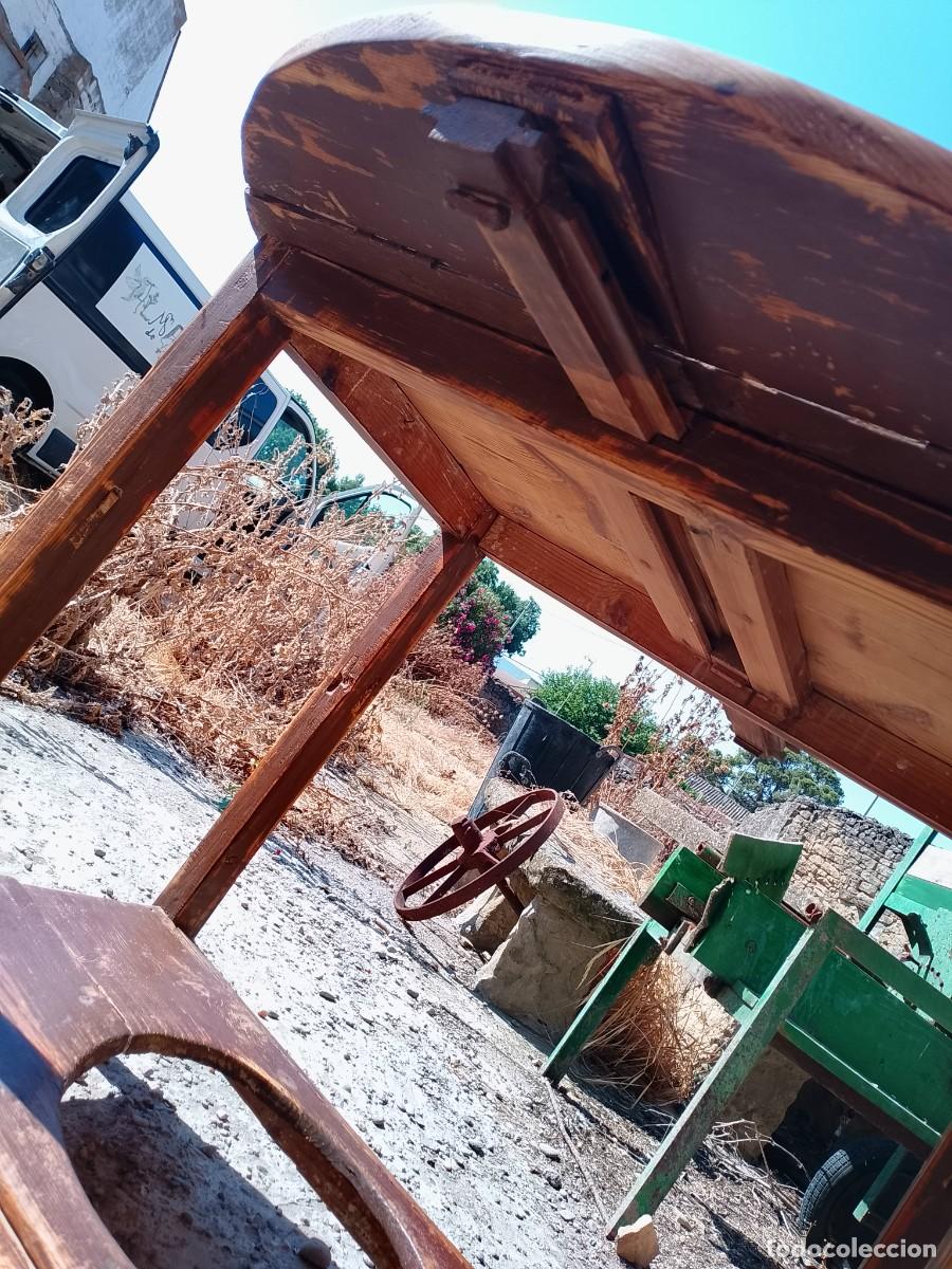 Antig&uuml;edades: Mesa alas plegables S. XIX restaurada - Foto 7
