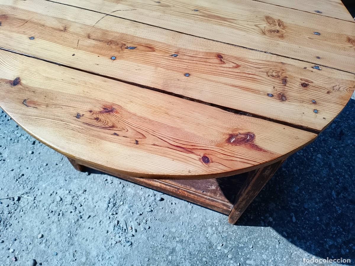 Antig&uuml;edades: Mesa alas plegables S. XIX restaurada - Foto 8