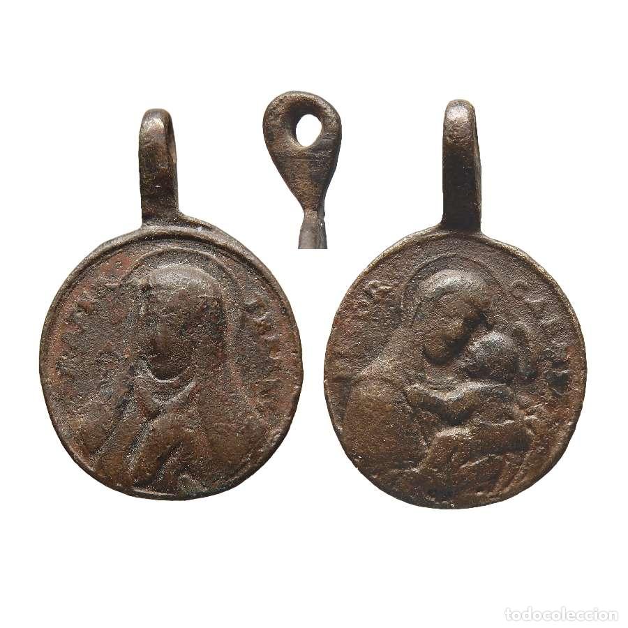 Antig&uuml;edades: Medalla religiosa en metal, siglo XVIII, 23 mm. 917-M