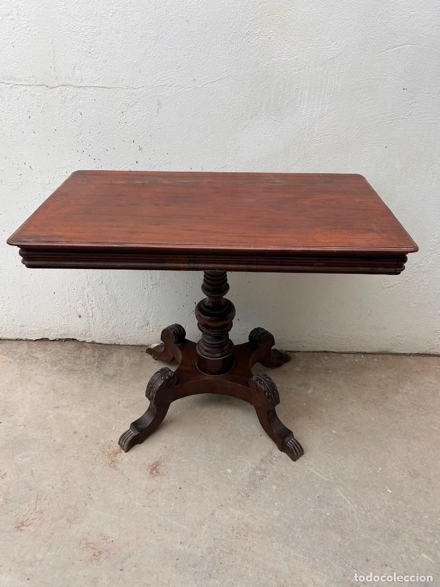 Antiques: Mesita velador antigua Caoba