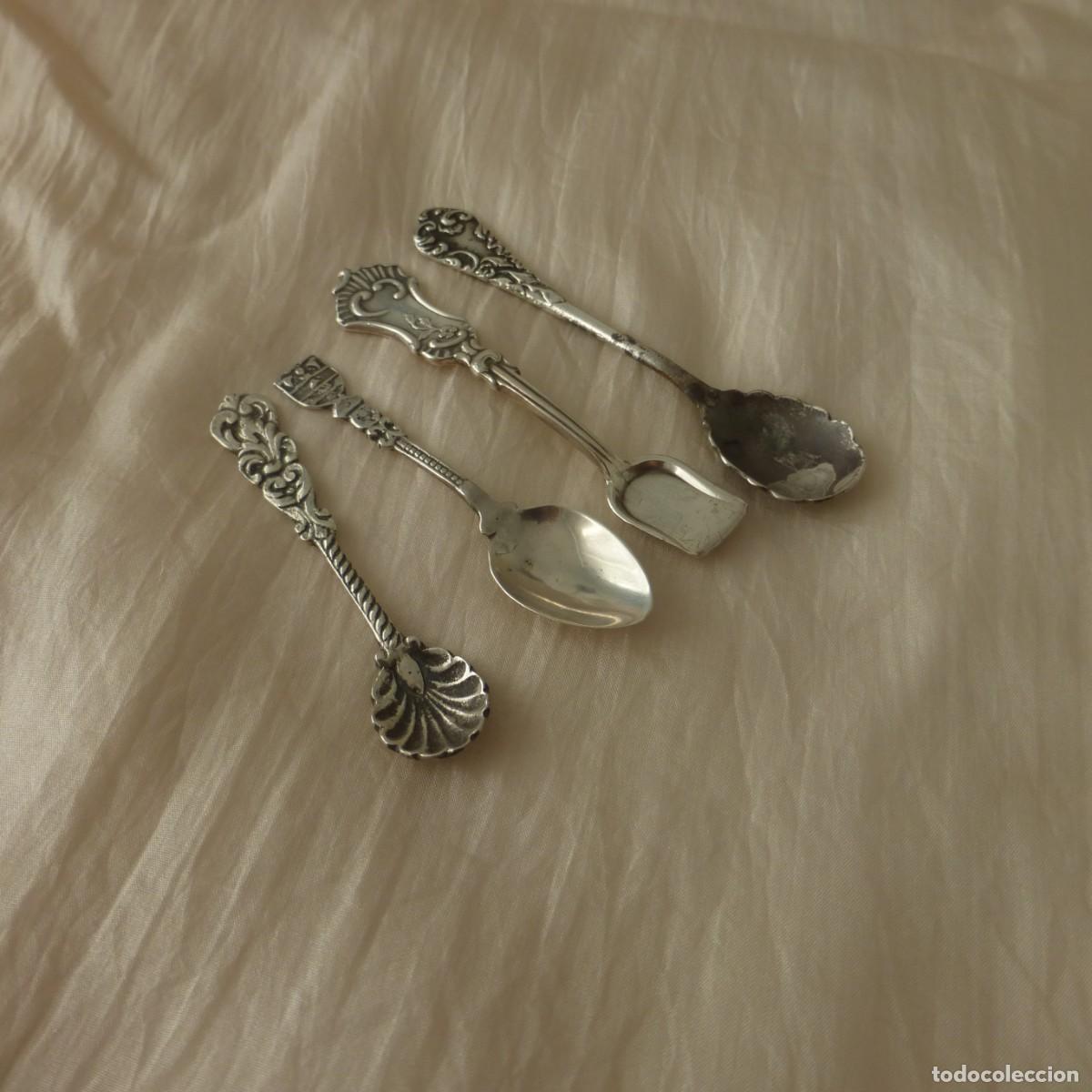 Antig&uuml;edades: ANTIGUO CONJUNTO DE CUCHARAS PARA SAL ESPECIES PLATA S. XIX VICTORIAN SILVER SALT SPOON