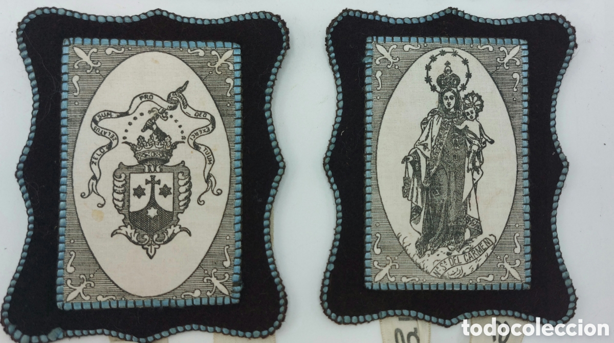 Antig&uuml;edades: ESCAPULARIOS DE LA VIRGEN DEL CARMEN (2). - Foto 3