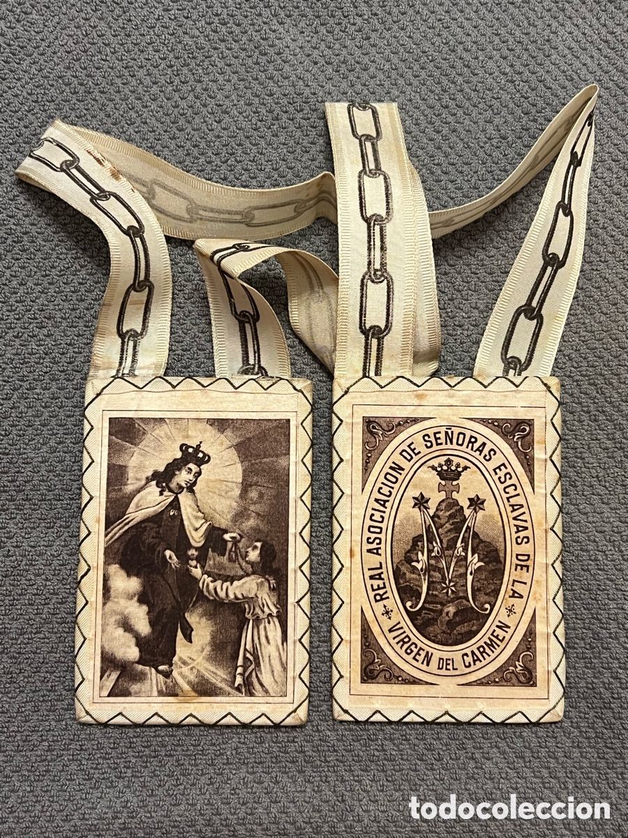 Antig&uuml;edades: ESCAPULARIO REAL ASOCIACI&Oacute;N DE SE&Ntilde;ORAS ESCLAVAS DE LA VIRGEN DEL CARMEN (h.1950?)