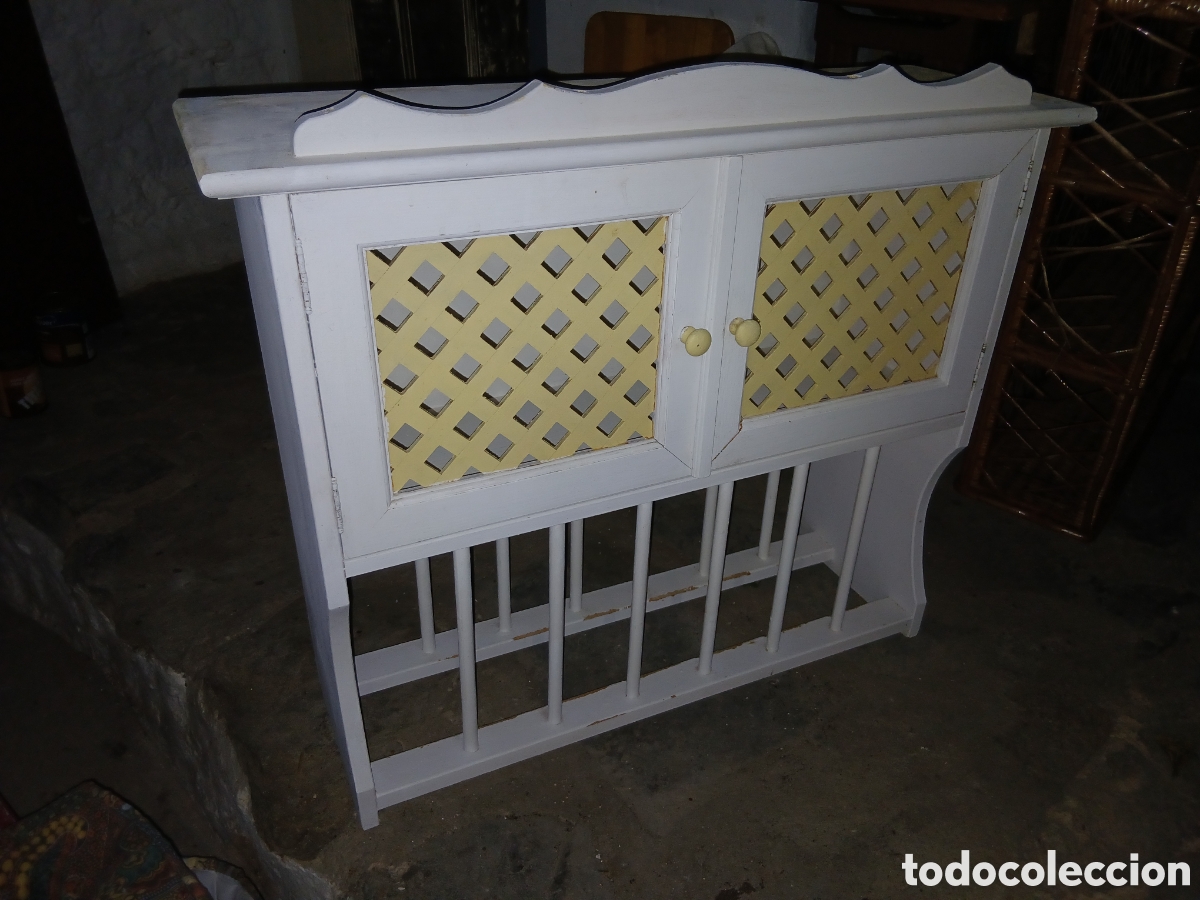 Antig&uuml;edades: Platera mueble antigua de madera - Foto 2