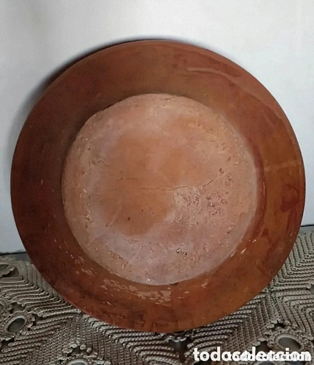 Antig&uuml;edades: Lebrillo Antiguo de Barro Vidriado - Foto 2
